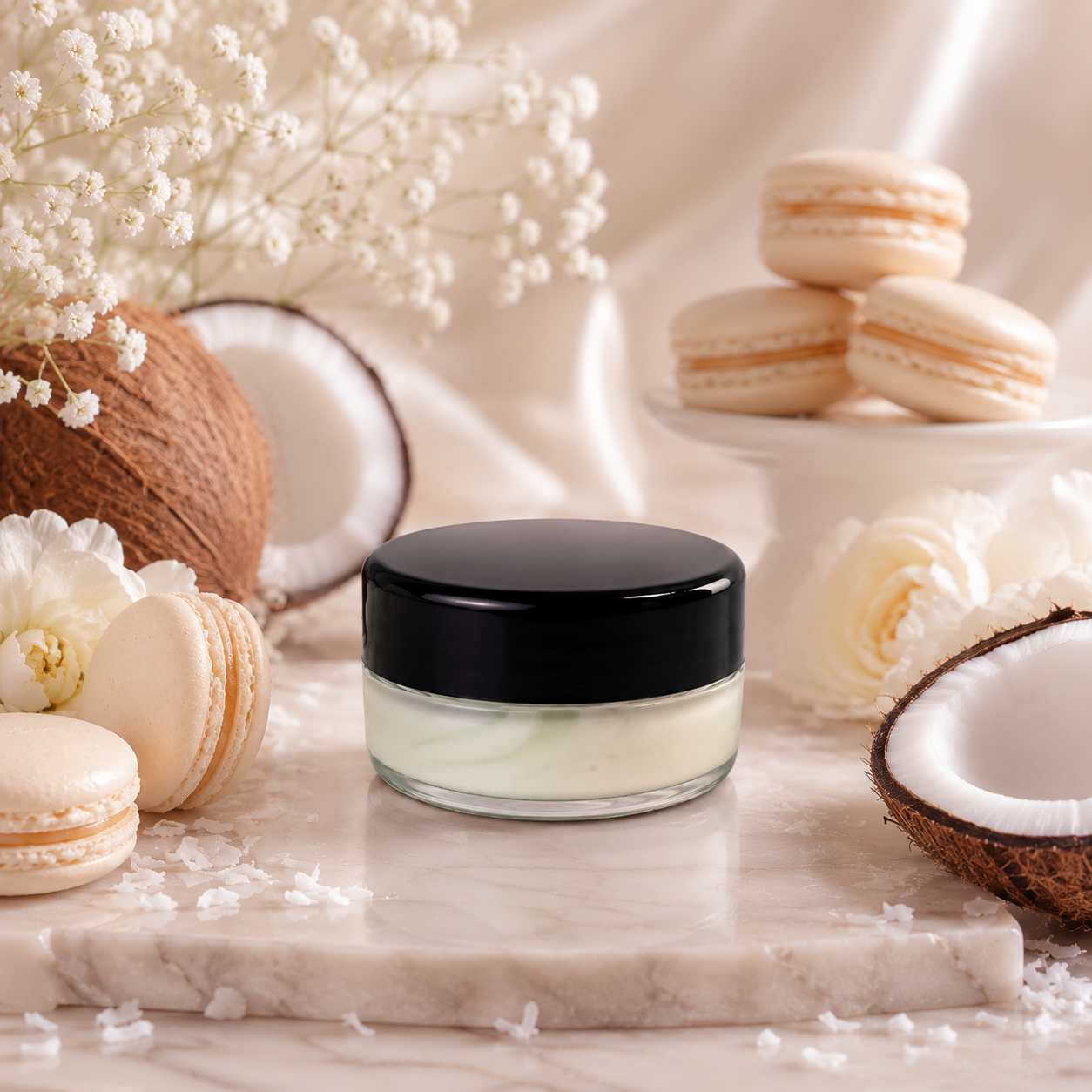 Coconut macaron body butter sample 10ml